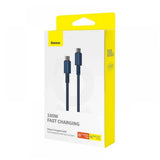 Cablu Baseus de date Tungsten Auriu (P10319800321-03), Type-C to Type-C, Super Incarcare rapida, 100W, 480Mbps, 1m, albastru