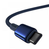 Cablu Baseus de date Tungsten Auriu (P10319800321-03), Type-C to Type-C, Super Incarcare rapida, 100W, 480Mbps, 1m, albastru