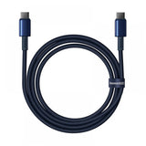 Cablu Baseus de date Tungsten Auriu (P10319800321-03), Type-C to Type-C, Super Incarcare rapida, 100W, 480Mbps, 1m, albastru
