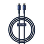 Cablu Baseus de date Tungsten Auriu (P10319800321-04), Type-C to Type-C, Super Incarcare rapida, 100W, 480Mbps, 2m, albastru