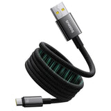 Cablu Baseus de date Tungsten Auriu (P10319805111-02), Type-C to USB, Super Incarcare rapida, 100W, 480Mbps, 1m, negru