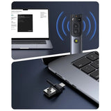 Baseus Orange Dot Wireless Presenter (B00231700811-00), AI Voice Recognition, Dual-Mode Connection, Gri