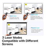 Baseus Orange Dot Wireless Presenter (B00231700811-00), AI Voice Recognition, Dual-Mode Connection, Gri
