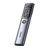 Baseus Orange Dot Wireless Presenter (B00231700811-00), AI Voice Recognition, Dual-Mode Connection, Gri