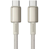 Cablu Baseus de date Tungsten Auriu (P10319800G21-00), Type-C to Type-C, Super Incarcare rapida, 100W, 480Mbps, 1m, auriu