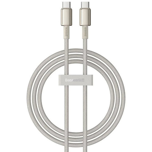 Cablu Baseus de date Tungsten Auriu (P10319800G21-00), Type-C to Type-C, Super Incarcare rapida, 100W, 480Mbps, 1m, auriu
