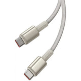 Cablu Baseus de date Tungsten Auriu (P10319800G21-00), Type-C to Type-C, Super Incarcare rapida, 100W, 480Mbps, 1m, auriu