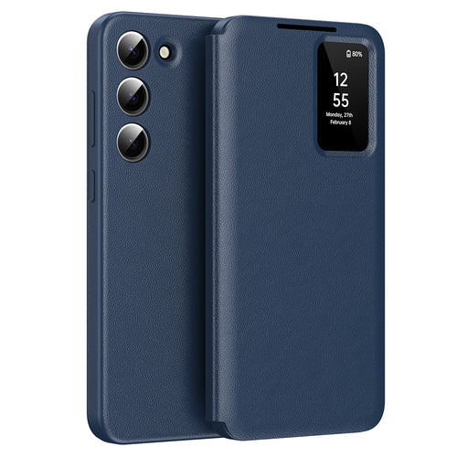 Husa pentru Samsung Galaxy S23 Plus, Techsuit SmartView Series, albastru