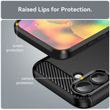Husa pentru iPhone 17, Techsuit Carbon Silicone, albastru