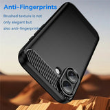 Husa pentru iPhone 17, Techsuit Carbon Silicone, albastru
