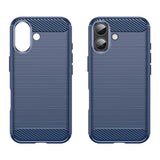 Husa pentru iPhone 17, Techsuit Carbon Silicone, albastru