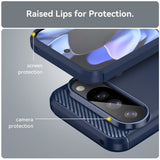 Husa pentru Google Pixel 10, Techsuit Carbon Silicone, albastru