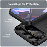 Husa pentru Google Pixel 10 Pro XL, Techsuit Carbon Silicone, albastru