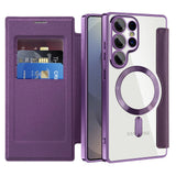 Husa pentru Samsung Galaxy S25 Ultra, Techsuit SmartMag Book Case, albastru
