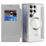 Husa pentru Samsung Galaxy S25 Ultra, Techsuit SmartMag Book Case, albastru