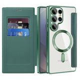 Husa pentru Samsung Galaxy S25 Ultra, Techsuit SmartMag Book Case, albastru