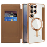 Husa pentru Samsung Galaxy S25 Ultra, Techsuit SmartMag Book Case, albastru