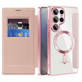 Husa pentru Samsung Galaxy S25 Ultra, Techsuit SmartMag Book Case, albastru