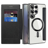 Husa pentru Samsung Galaxy S25 Ultra, Techsuit SmartMag Book Case, albastru