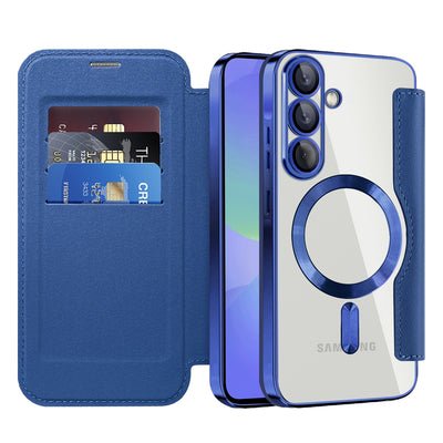 Husa pentru Samsung Galaxy A36 5G, Techsuit SmartMag Book Case, albastru