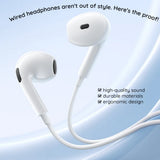 Baseus Casti cu Fir Encok CZ19 (A00182201213-00), Type-C, 13mm Drivers, 60° Semi-In-Ear, Omni-Directional Mic, Alb