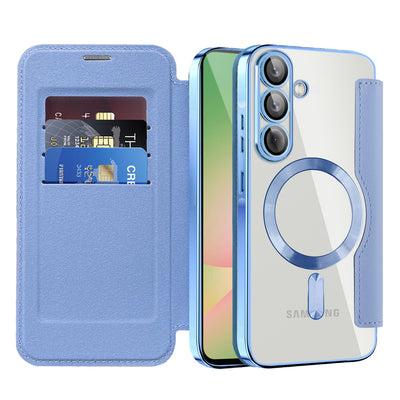 Husa pentru Samsung Galaxy A56 5G, Techsuit SmartMag Book Case, bleu