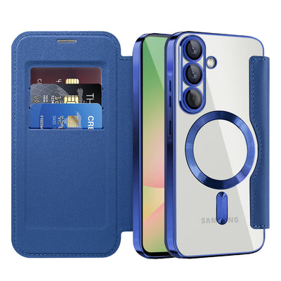 Husa pentru Samsung Galaxy A56 5G, Techsuit SmartMag Book Case, albastru