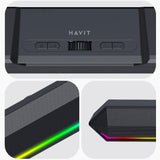 Boxa portabila Havit (SK772BT), pentru Gaming, USB-C, Bluetooth 5.3, TWS, LED Lights, AUX, TF, USB, 10W, 1200mAh, negru