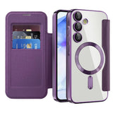 Husa pentru Samsung Galaxy A55 5G, Techsuit SmartMag Book Case, albastru