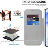 Husa pentru Samsung Galaxy A55 5G, Techsuit SmartMag Book Case, albastru