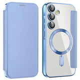 Husa pentru Samsung Galaxy A55 5G, Techsuit SmartMag Book Case, bleu