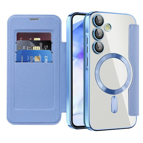 Husa pentru Samsung Galaxy A55 5G, Techsuit SmartMag Book Case, bleu