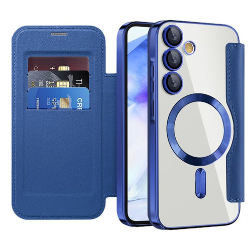 Husa pentru Samsung Galaxy A55 5G, Techsuit SmartMag Book Case, albastru