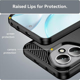 Husa pentru Honor 400, Techsuit Carbon Silicone, albastru