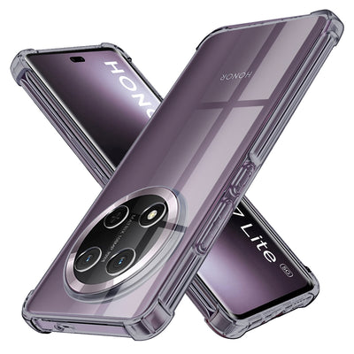 Husa pentru Honor X9c, Techsuit Shockproof Clear Silicone, fumuriu