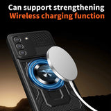 Husa pentru Samsung Galaxy S21 FE 5G, Techsuit RuggedCam, albastru