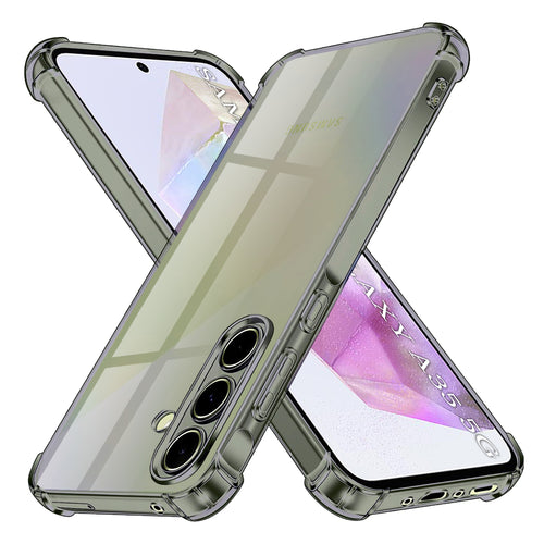 Husa pentru Samsung Galaxy A35 5G, Techsuit Shockproof Clear Silicone, fumuriu