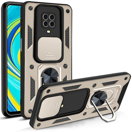 Husa pentru Xiaomi Redmi Note 9 Pro, Techsuit CamShield Series, auriu