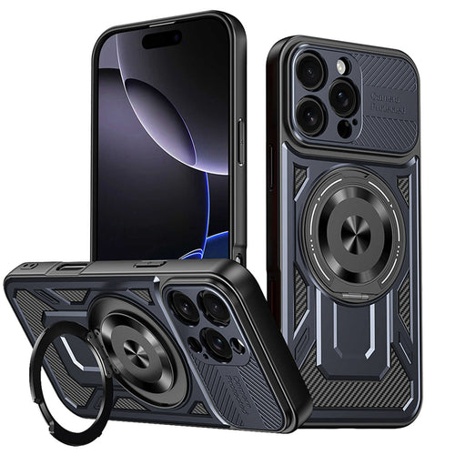 Husa pentru iPhone 16 Pro Max, Techsuit RuggedCam, albastru