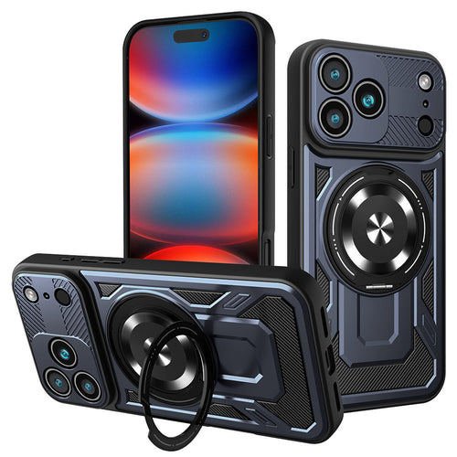 Husa pentru iPhone 17 Pro Max, Techsuit RuggedCam, albastru