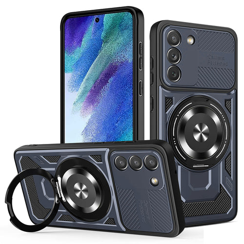 Husa pentru Samsung Galaxy S21 FE 5G, Techsuit RuggedCam, albastru