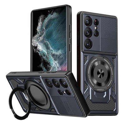 Husa pentru Samsung Galaxy S22 Ultra 5G, Techsuit RuggedCam, albastru