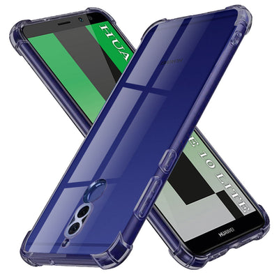 Husa pentru Huawei Mate 10 Lite, Techsuit Shockproof Clear Silicone, fumuriu