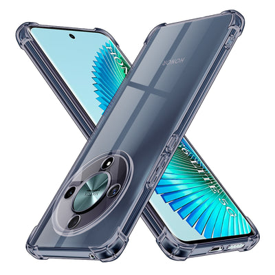 Husa pentru Honor Magic6 Lite, Techsuit Shockproof Clear Silicone, fumuriu