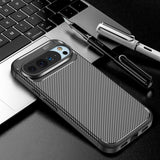 Husa pentru Google Pixel 10, Techsuit CarbonFiber, negru