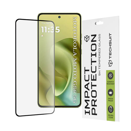 Folie de protectie pentru Motorola Moto G86, Techsuit 111D Full Cover / Full Glue Glass