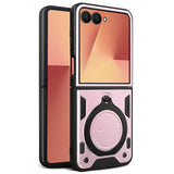 Husa pentru Samsung Galaxy Z Flip7, Techsuit CamGuard Pro, roz auriu