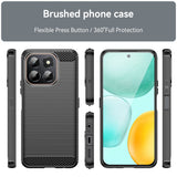Husa pentru Honor X6c, Techsuit Carbon Silicone, negru