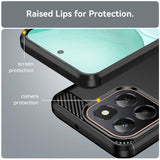 Husa pentru Honor X6c, Techsuit Carbon Silicone, negru