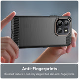 Husa pentru Honor X6c, Techsuit Carbon Silicone, negru
